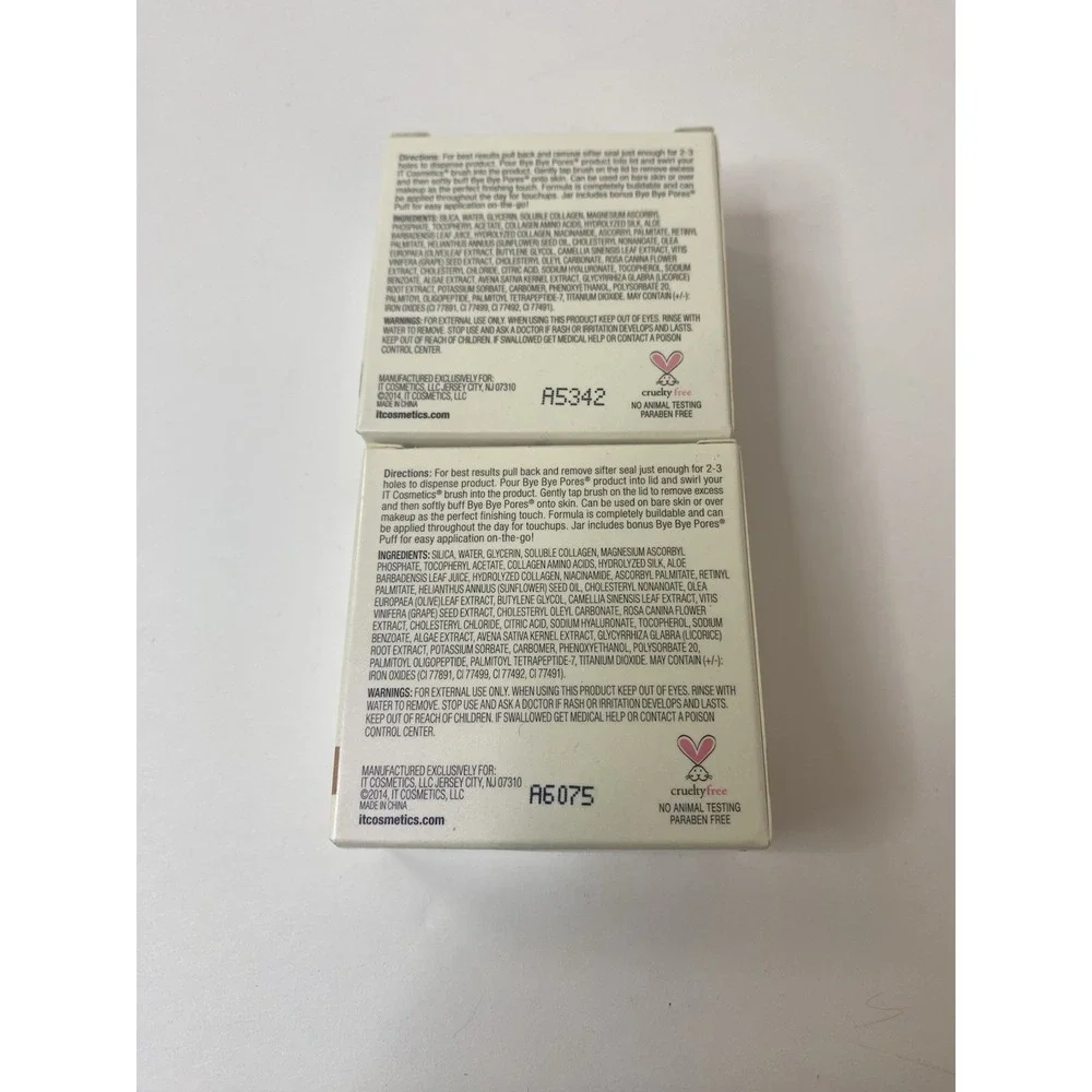 It Cosmetics Bye Bye Pores Finishing Powder Medium Tinted Skin-Blurring Lot 2